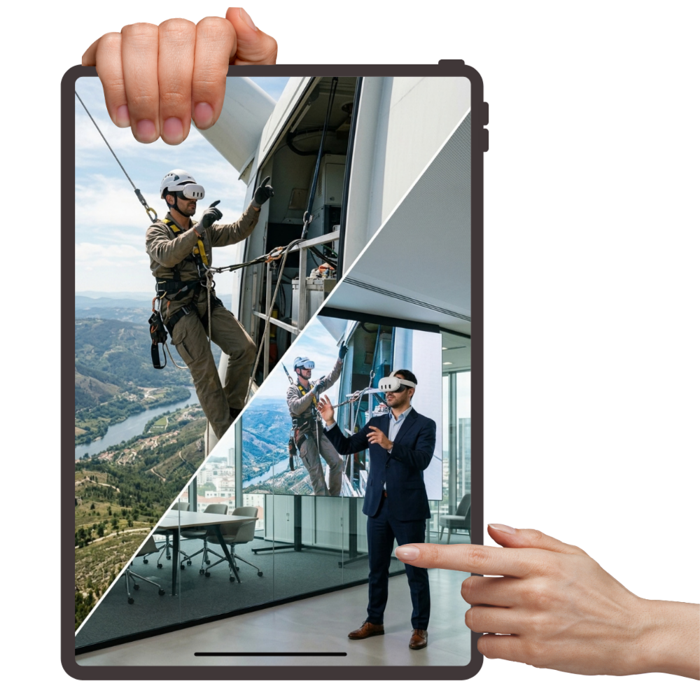 Formação e simulação em realidade virtual para equipas e procedimentos técnicos